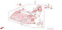 FARO DELANTERO(2) para Honda CIVIC GL 4 Puertas 4 velocidades automática 1991