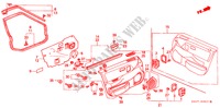 RECUBRIMIENTO DE PUERTA para Honda CIVIC GL 4 Puertas 5 velocidades manual 1991