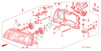 FARO DELANTERO(1) para Honda CIVIC SHUTTLE GL 5 Puertas 5 velocidades manual 1988