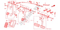 PEDAL DE FRENO/PEDAL DE EMBRAGUE(1) para Honda CIVIC SHUTTLE GL 5 Puertas 5 velocidades manual 1991