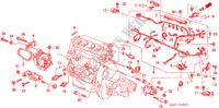 CONJ. DE CABLES DE MOTOR/ABRAZADERA para Honda CIVIC SHUTTLE 1.6I-4WD 5 Puertas 5 velocidades manual 1993