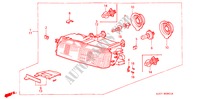 FARO DELANTERO(2) para Honda ACCORD EX-2.0I 4 Puertas 4 velocidades automática 1988