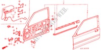 PANELES DE PUERTA DEL.(2D) para Honda ACCORD EX-2.0I 3 Puertas 5 velocidades manual 1988