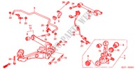 BRAZO INFERIOR TRASERO para Honda FR-V 1.8 EX 5 Puertas 6 velocidades manual 2009