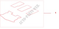 CARGO MAT para Honda FR-V 2.2 EX 5 Puertas 6 velocidades manual 2009