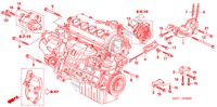 MENSULA DE MOTOR (1.7L) para Honda FR-V 1.7 SE 5 Puertas 5 velocidades manual 2005