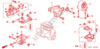 SOPORTES DE MOTOR(1.7L) para Honda FR-V 1.7 SE 5 Puertas 5 velocidades manual 2006