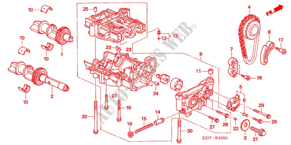 BOMBA DE ACEITE(DIESEL) para Honda FR-V 2.2 EX 5 Puertas 6 velocidades manual 2009