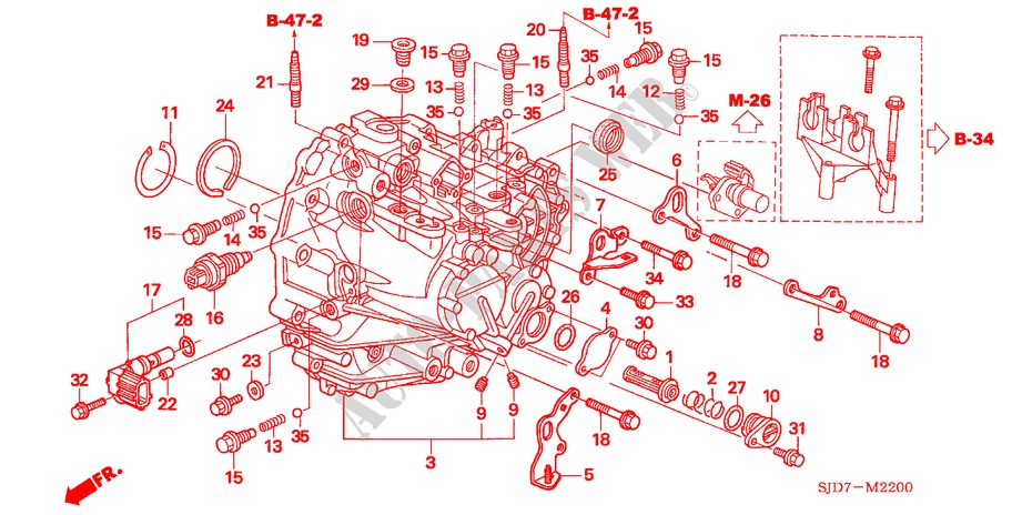 CAJA DE TRANSMISION (DIESEL) para Honda FR-V 2.2 EXECUTIVE 5 Puertas 6 velocidades manual 2009