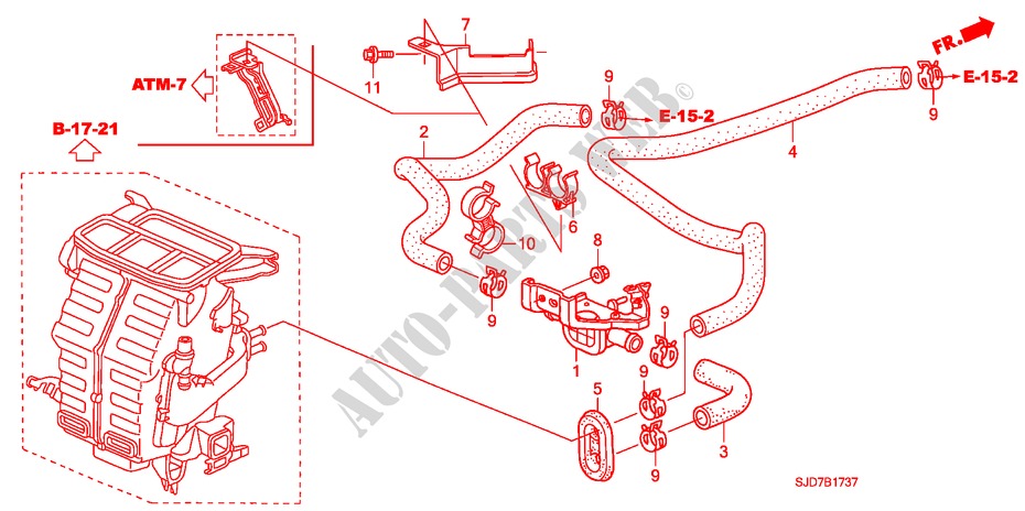 VALVULA DE AGUA(1.8L)(RH) para Honda FR-V 1.8 EX 5 Puertas 6 velocidades manual 2009