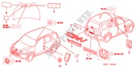 EMBLEMAS/ETIQUETAS DE PRECAUCION para Honda CR-V DIESEL SE-E 5 Puertas 6 velocidades manual 2006