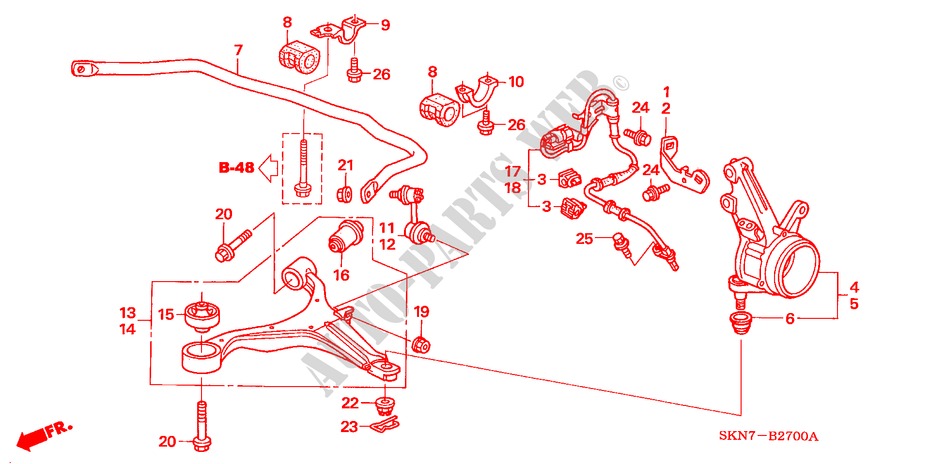ARTICULACION DELANTERA/ BRAZO INFERIOR DELANTERO para Honda CR-V DIESEL ES 5 Puertas 6 velocidades manual 2005