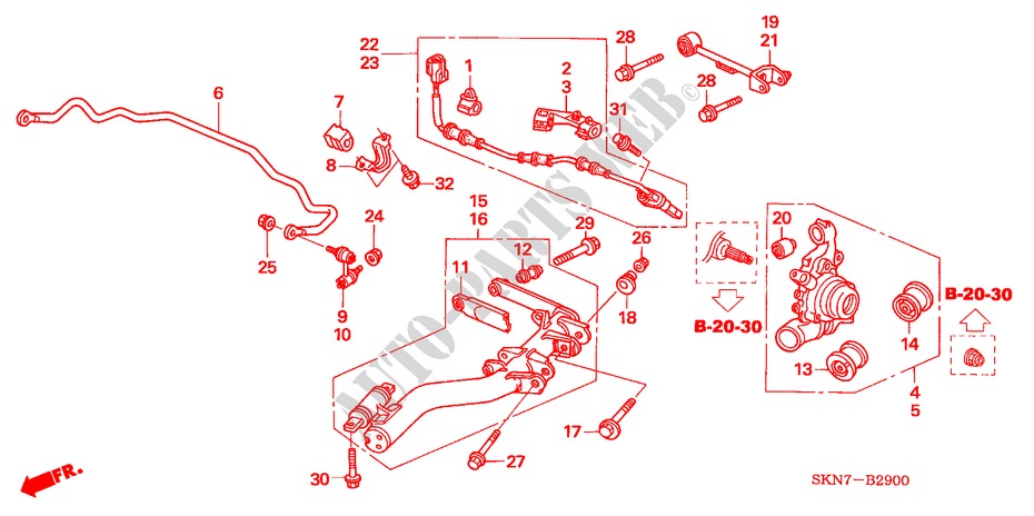 BRAZO INFERIOR TRASERO para Honda CR-V DIESEL ES 5 Puertas 6 velocidades manual 2005