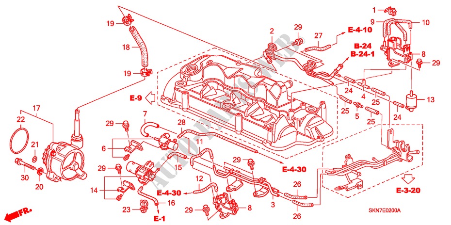 TUBERIA DE INSTALACION/BOMBA DE VACIO para Honda CR-V DIESEL ES 5 Puertas 6 velocidades manual 2005