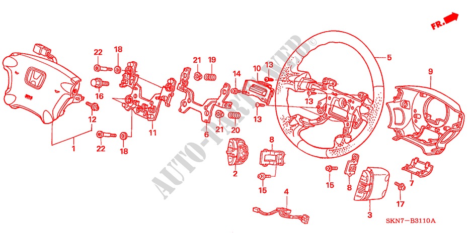 VOLANTE DE DIRECCION(SRS) para Honda CR-V DIESEL SE-E 5 Puertas 6 velocidades manual 2005
