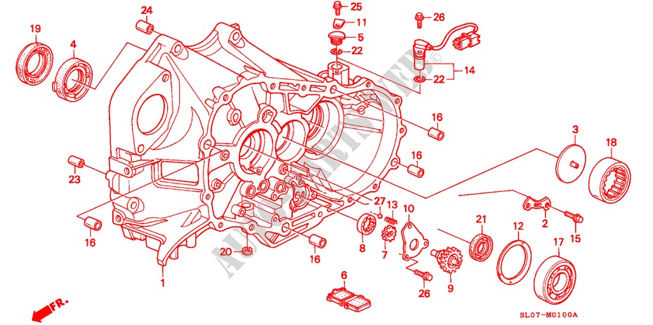 ALOJAMIENTO DE EMBRAGUE para Honda NSX NSX 2 Puertas 5 velocidades manual 1991