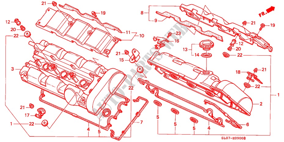 CUBIERTA CULATA CILINDRO para Honda NSX NSX 2 Puertas 5 velocidades manual 1991