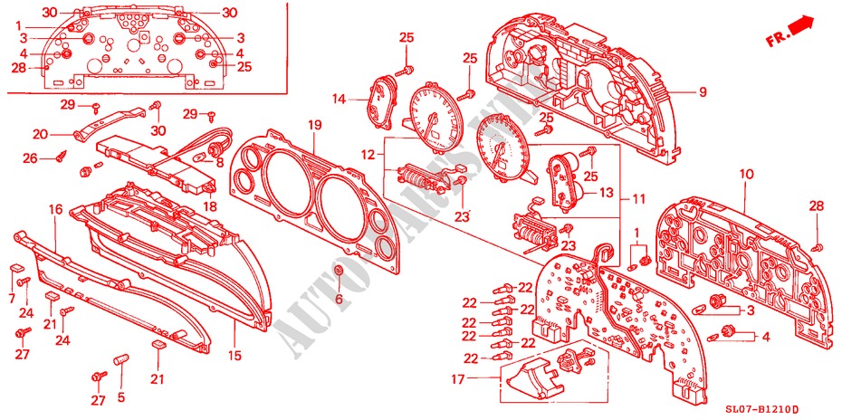 INDICADOR DE COMBINACION (COMPONENTES) para Honda NSX NSX 2 Puertas 4 velocidades automática 1992