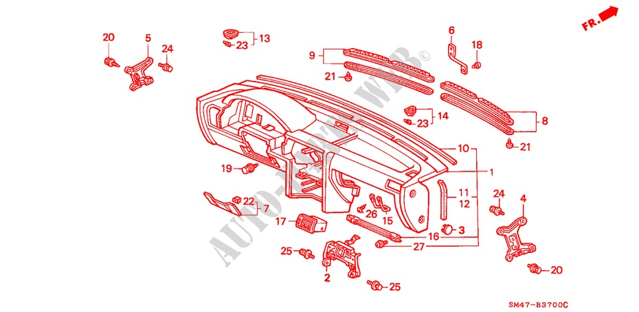 PANEL DE INSTRUMENTO(LH) para Honda ACCORD 2.0 4 Puertas 5 velocidades manual 1990