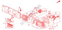 LUZ TRASERA para Honda ACCORD 2.0I 4 Puertas 5 velocidades manual 1992