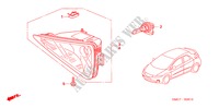 LUZ ANTINIEBLA para Honda CIVIC 1.8 EXECUTIVE 5 Puertas 6 velocidades manual 2007