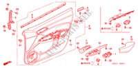 RECUBRIMIENTO DE PUERTA(RH) para Honda CIVIC 1.8 SE 5 Puertas Transmisión Manual Inteligente 2008