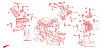 SOPORTES DE MOTOR(1.4L) para Honda CIVIC 1.4 SPORT 5 Puertas 6 velocidades manual 2007