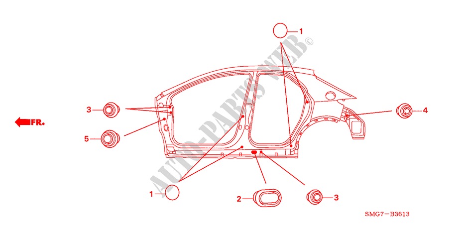 ANILLO(LADO) para Honda CIVIC 1.8 ES 5 Puertas 6 velocidades manual 2007
