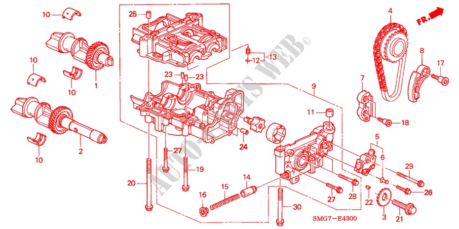 BOMBA DE ACEITE(DIESEL) para Honda CIVIC 2.2 COMFORT    DPF 5 Puertas 6 velocidades manual 2008