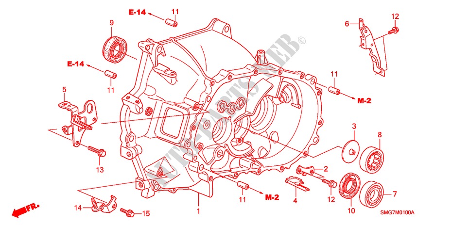 CAJA DE EMBRAGUE(1.4L) para Honda CIVIC 1.4 SPORT 5 Puertas 6 velocidades manual 2006