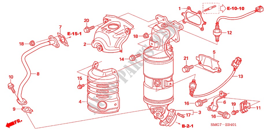 CONVERTIDOR(1.8L) para Honda CIVIC 1.8 ES 5 Puertas 6 velocidades manual 2007