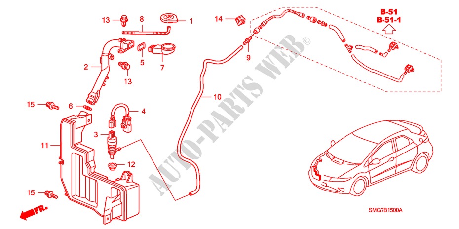 LAVAPARABRISAS(1) para Honda CIVIC 1.8 ES 5 Puertas 6 velocidades manual 2007