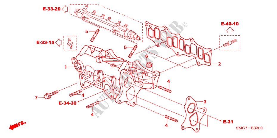 MULTIPLE DE ADMISION(DIESEL) para Honda CIVIC 2.2 COMFORT    DPF 5 Puertas 6 velocidades manual 2008