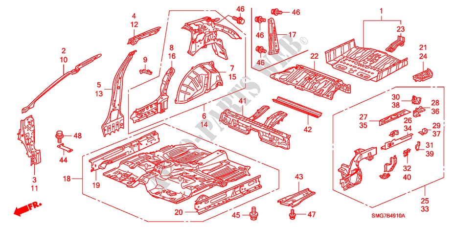 PISO/PANELES INTERIORES para Honda CIVIC 1.4 SPORT 5 Puertas 6 velocidades manual 2006