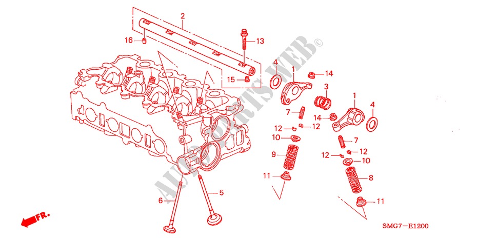 VALVULA/BRAZO DE BALANCIN(1.4L) para Honda CIVIC 1.4 SPORT 5 Puertas 6 velocidades manual 2006