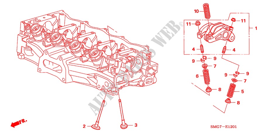 VALVULA/BRAZO DE BALANCIN(1.8L) para Honda CIVIC 1.8 SPORT 5 Puertas 6 velocidades manual 2006