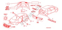 EMBLEMAS/ETIQUETAS DE PRECAUCION para Honda CIVIC 2.2 EXECUTIVE 5 Puertas 6 velocidades manual 2009
