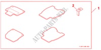 FLOOR MAT STANDARD  LH 5D GRAPHITE BLACK para Honda CIVIC 1.8 GT 5 Puertas 6 velocidades manual 2010