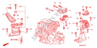 SOPORTES DE MOTOR(1.4L) para Honda CIVIC 1.4 SPORT 5 Puertas Transmisión Manual Inteligente 2009
