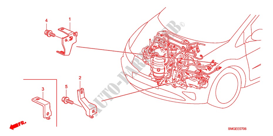 APOYO DE GRUPO DE CABLE DE MOTOR(1.8L) para Honda CIVIC 1.8 EXECUTIVE 5 Puertas 6 velocidades manual 2009