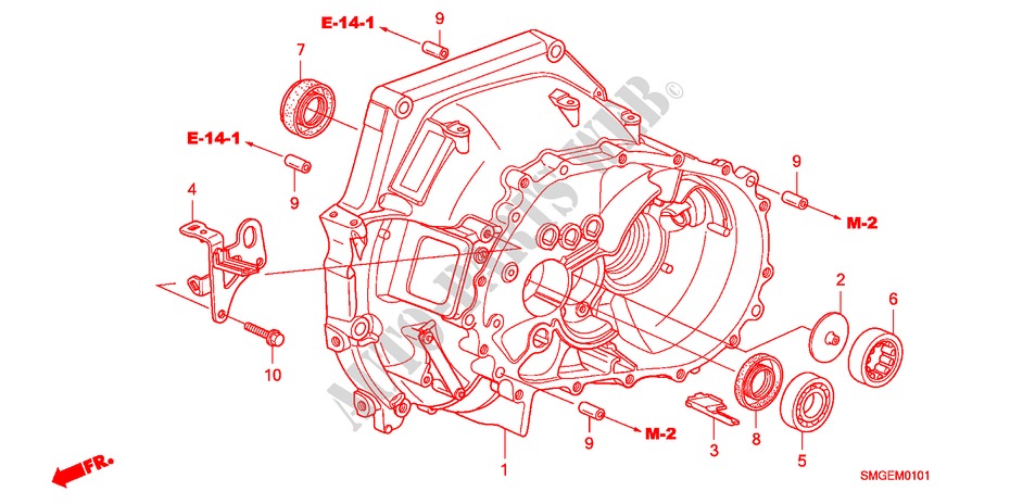 CAJA DE EMBRAGUE(1.8L) para Honda CIVIC 1.8 GT 5 Puertas 6 velocidades manual 2010