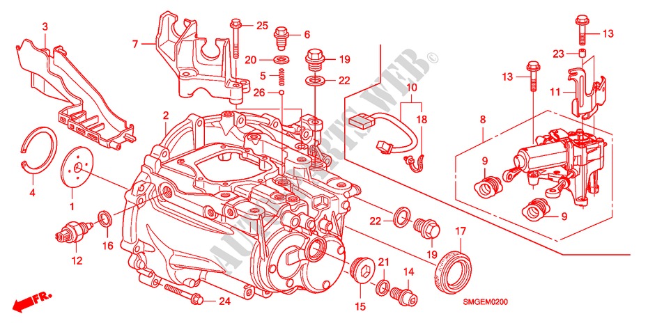 CAJA DE TRANSMISION(1.4L)(1.8L) para Honda CIVIC 1.4 SPORT 5 Puertas 6 velocidades manual 2009