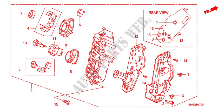 CONTROL DE CALEFACTOR(LH) para Honda CIVIC 1.8 GT 5 Puertas 6 velocidades manual 2010
