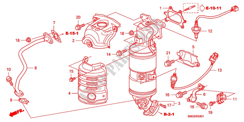 CONVERTIDOR(1.8L) para Honda CIVIC 1.8 GT 5 Puertas 6 velocidades manual 2010