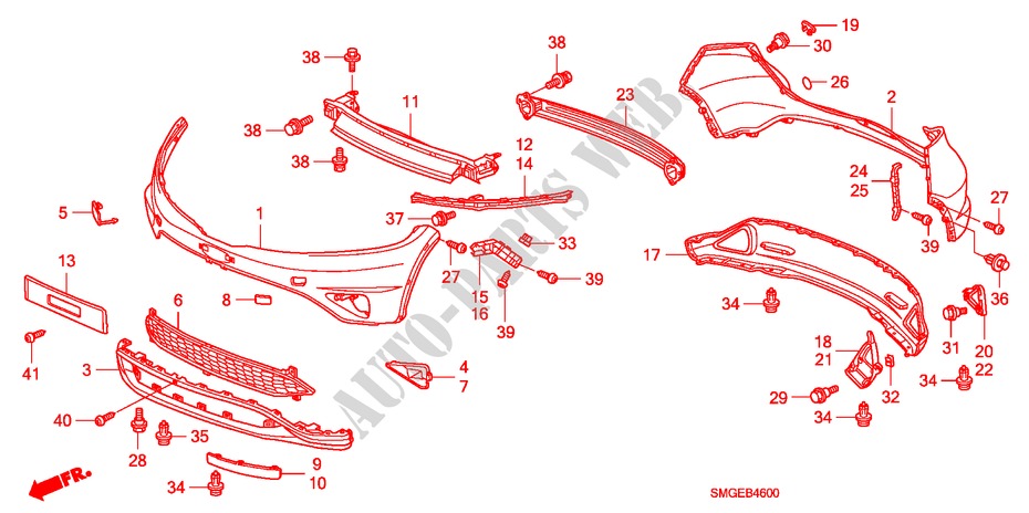 PARAGOLPES para Honda CIVIC 1.4 SPORT 5 Puertas 6 velocidades manual 2009