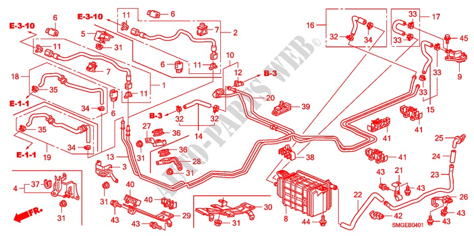 TUBERIA DE COMBUSTIBLE(1.8L) para Honda CIVIC 1.8 GT 5 Puertas 6 velocidades manual 2010