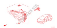 LUZ ANTINIEBLA para Honda CIVIC 2.2SPORT 5 Puertas 6 velocidades manual 2011