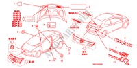 EMBLEMAS/ETIQUETAS DE PRECAUCION para Honda CIVIC 2.0 TYPE R 3 Puertas 6 velocidades manual 2007