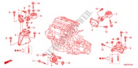 SOPORTES DE MOTOR(2.0L) para Honda CIVIC 2.0 TYPE R 3 Puertas 6 velocidades manual 2007