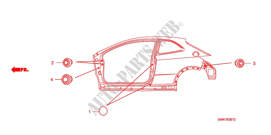 ANILLO(LADO) para Honda CIVIC 1.4 TYPE S 3 Puertas Transmisión Manual Inteligente 2009